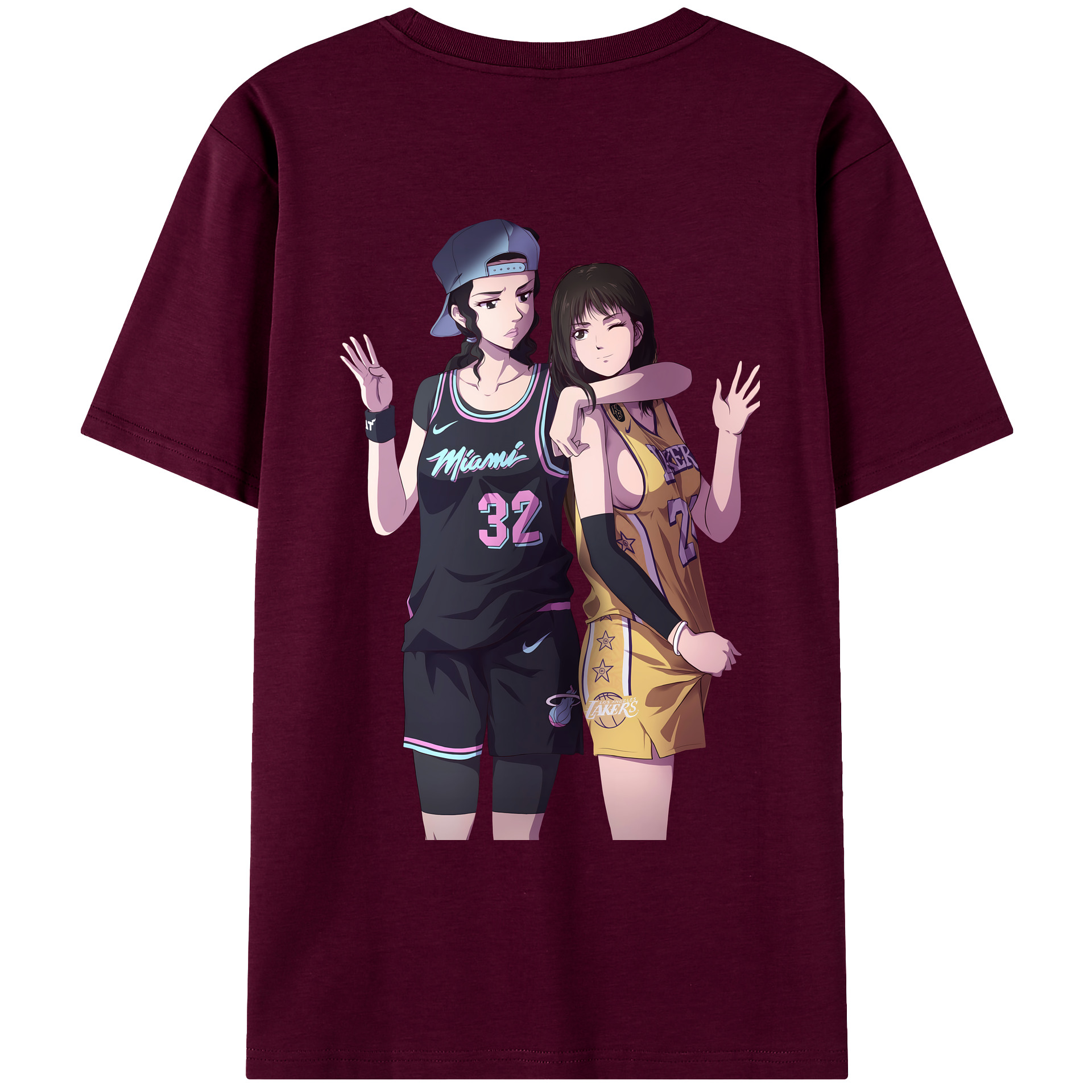 SLAM DUNK／スラムダンク レディース半袖Tシャツ(バックプリント)